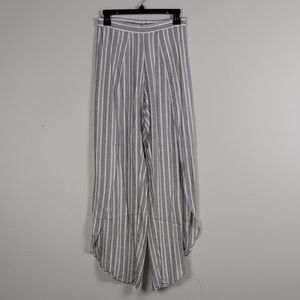 Samantha Dru Striped Spilt Wide Leg Women's Pants